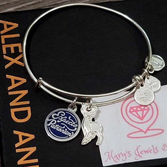 Alex and Ani Harry Potter Expecto Patronum Duo Charm Bangle - Picture 5 of 5